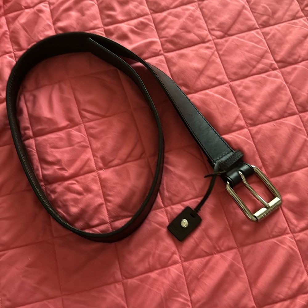 Michael Kors Womens Black Leather Belt with Leather tag w/crystal Sz M/L